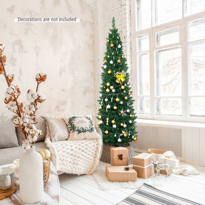 PVC Artificial Slim Pencil Christmas Tree-6'Â 