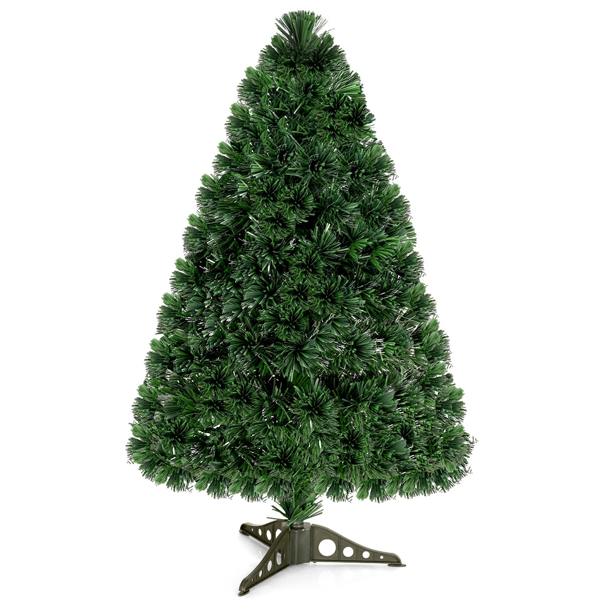 3/4/5 Feet Artificial Pre-Lit Fiber Optic PVC Christmas Tree-3 ft