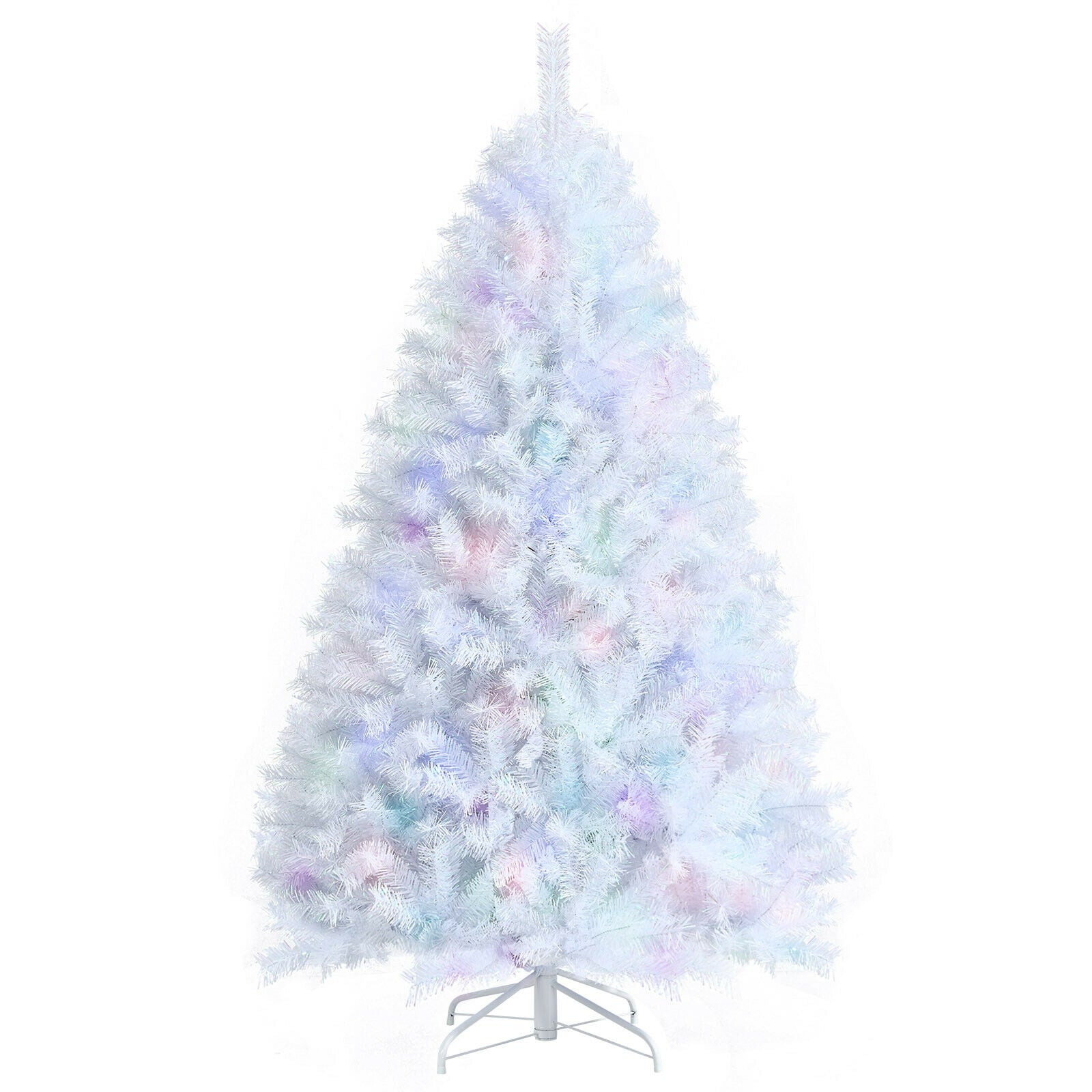 6 Feet Artificial Christmas Tree with Iridescent Branch Tips