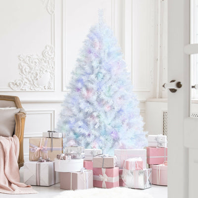 6 Feet Artificial Christmas Tree with Iridescent Branch TipsÂ 