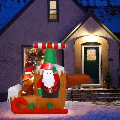 6 Feet Long Inflatable Santa Claus Flying AirplaneÂ 