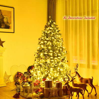 Premium Hinged Artificial Fir Christmas Tree with LED Lights-6 ftÂ 