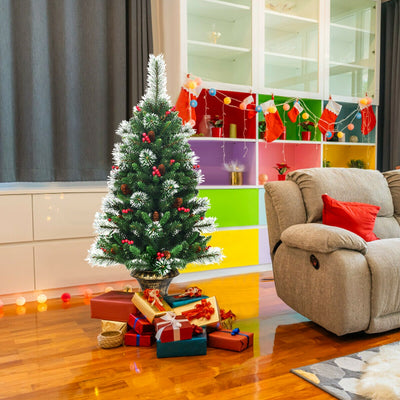 4 Feet Snowy Christmas Entrance TreeÂ 