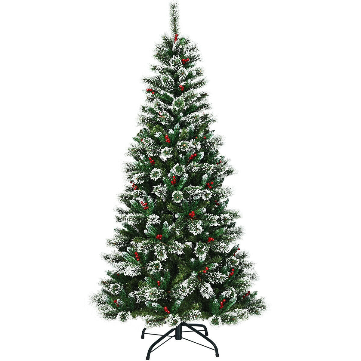 7 Feet Snow Flocked Artificial Christmas Hinged Tree