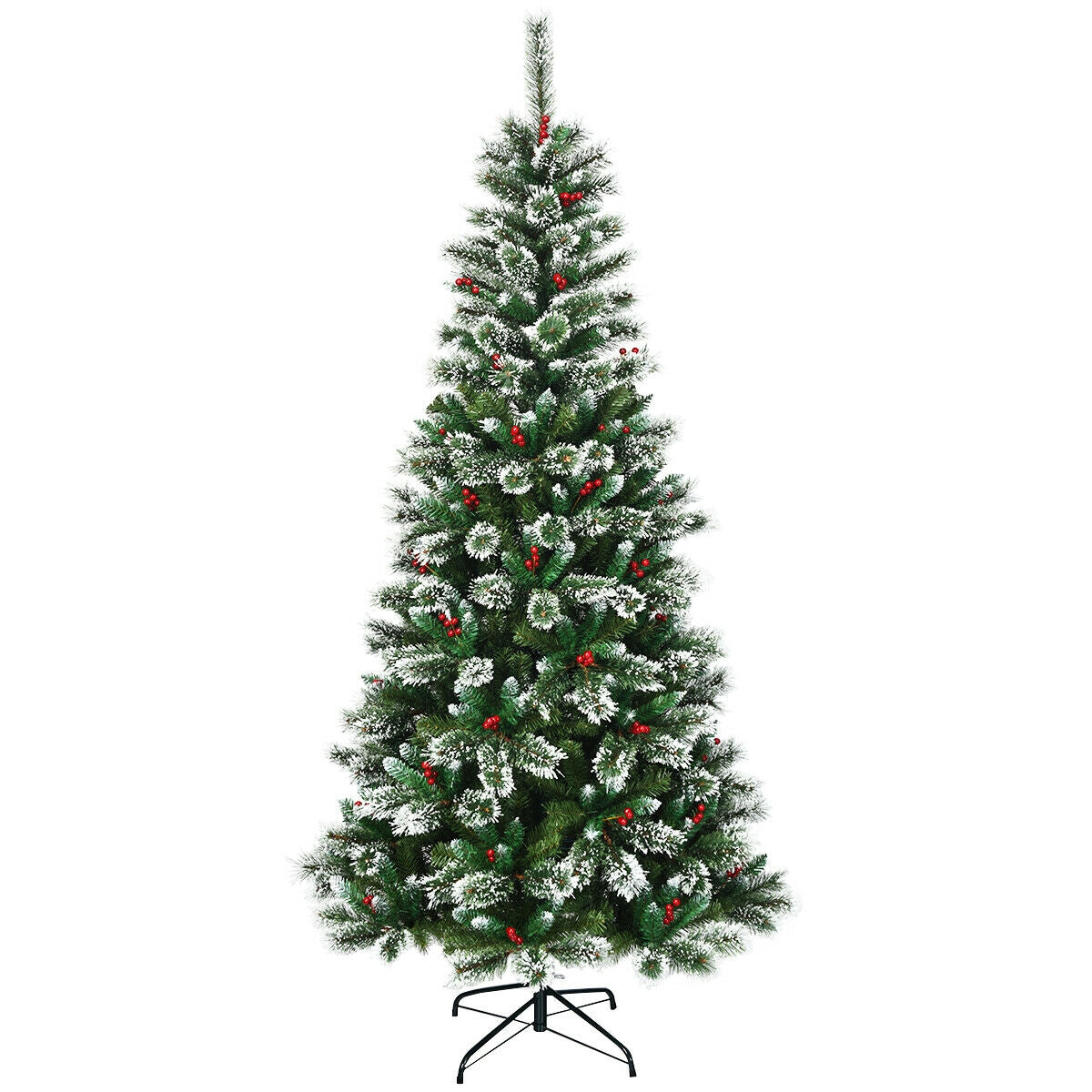 7 Feet Snow Flocked Artificial Christmas Hinged Tree