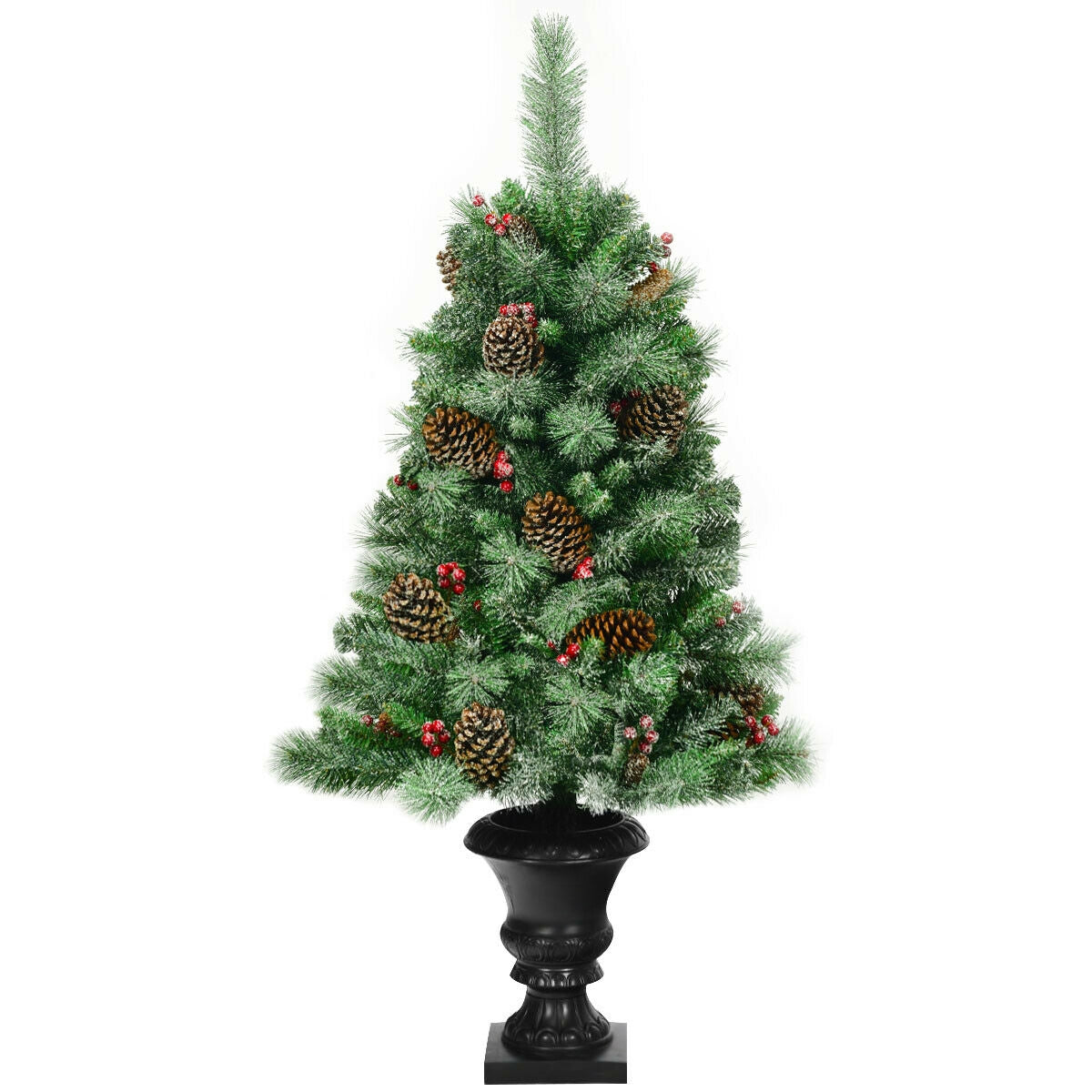 4 Feet Christmas Entrance Tree with Pine Cones