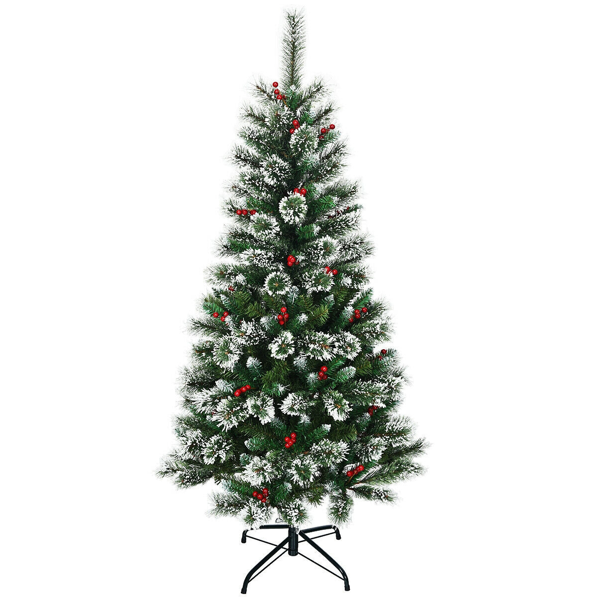 5 Feet Snow Flocked Artificial Christmas Hinged Tree