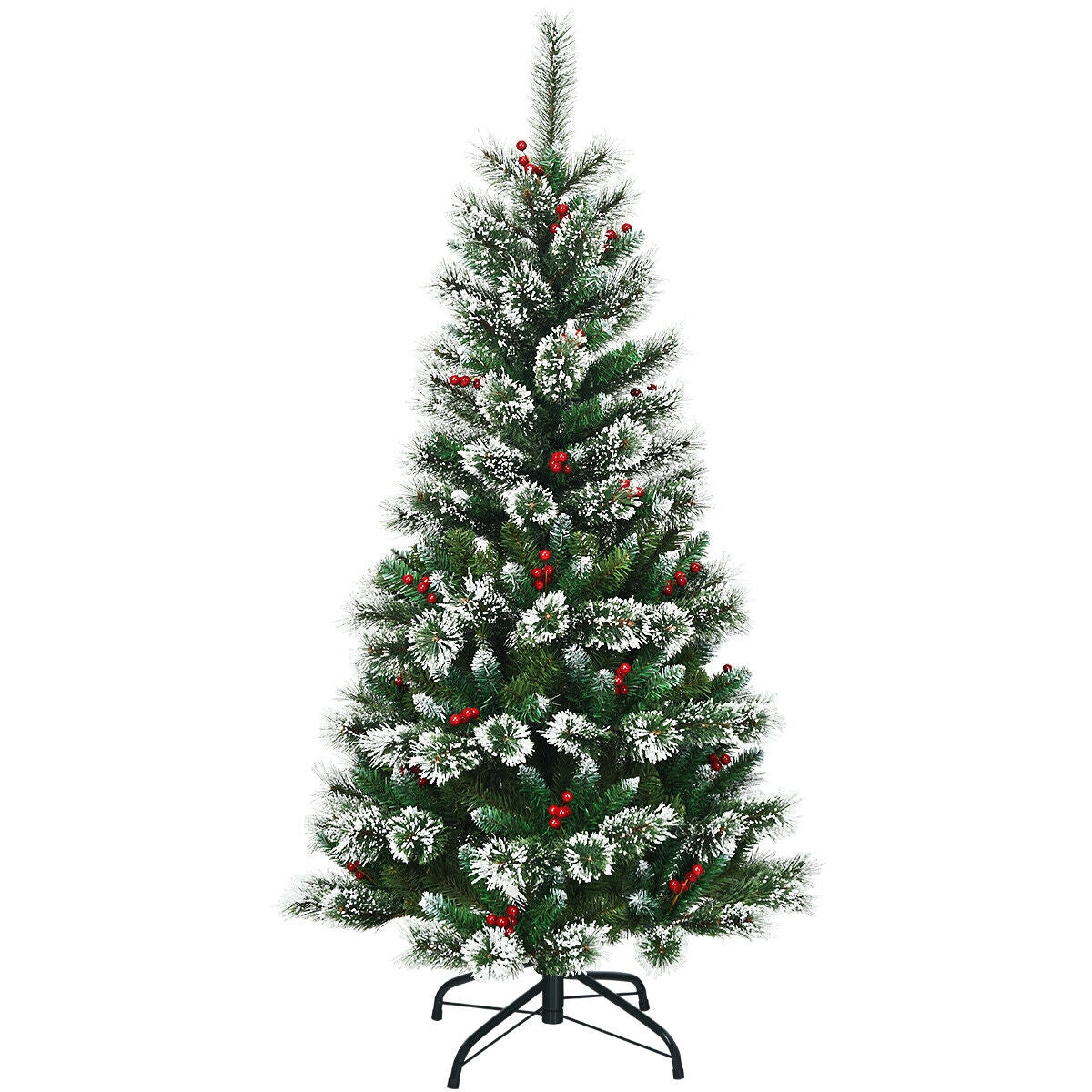 5 Feet Snow Flocked Artificial Christmas Hinged Tree