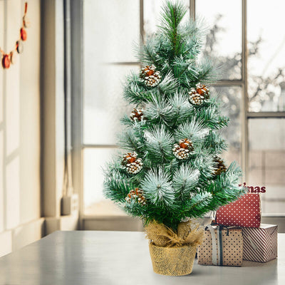 24 Inch Snow Flocked Artificial Christmas TreeÂ 