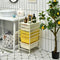 6 Drawers Rolling Storage Cart Organizer-Yellow
