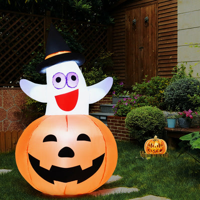 5 Ft Halloween Blow-up Inflatable Ghost with LED BulbÂ 