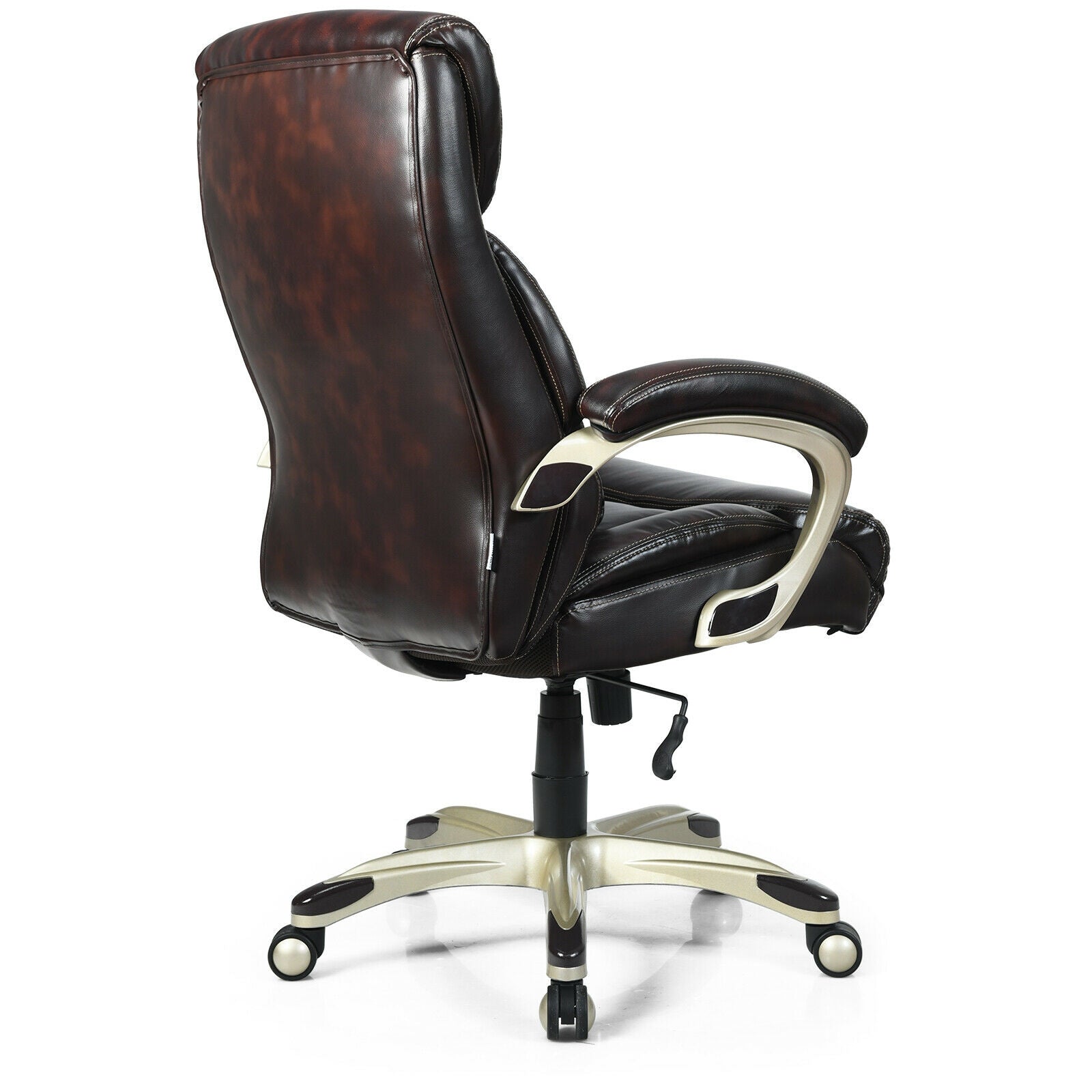 Adjustable Executive Office Recliner Chair with High Back and Lumbar Support-Brown