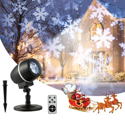 Outdoor Waterproof Christmas Snowflake LED Projector Lights with Remote ControlÂ 