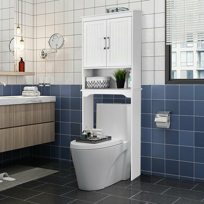 Over Toilet Space Saver Bathroom Organizer with Storage CabinetÂ 
