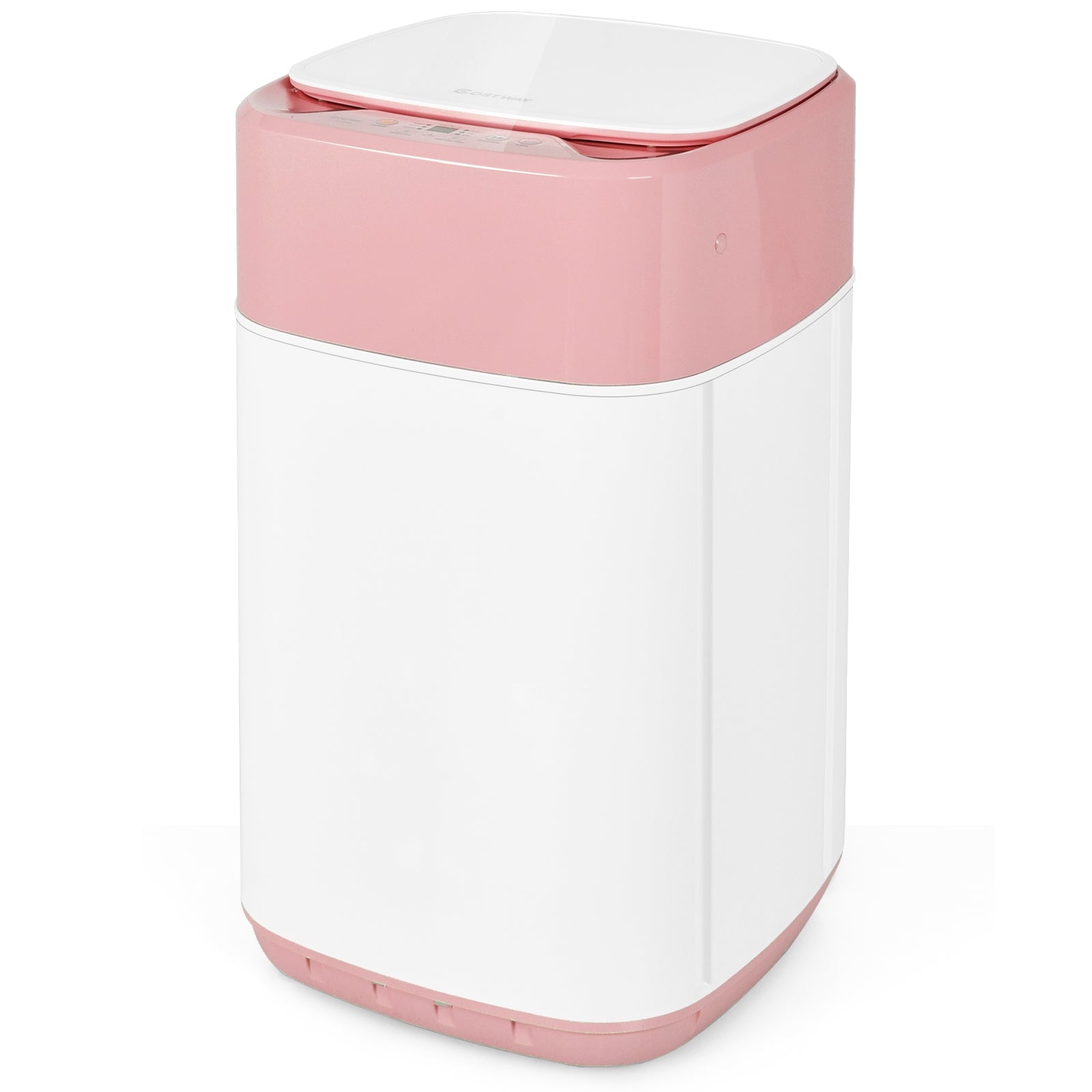 8lbs Portable Fully Automatic Washing Machine with Drain Pump-Pink