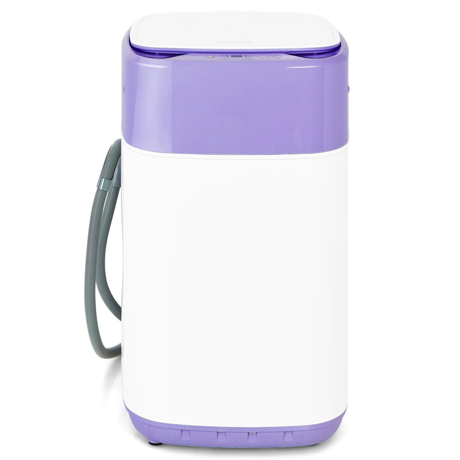 8lbs Portable Fully Automatic Washing Machine with Drain Pump-Purple