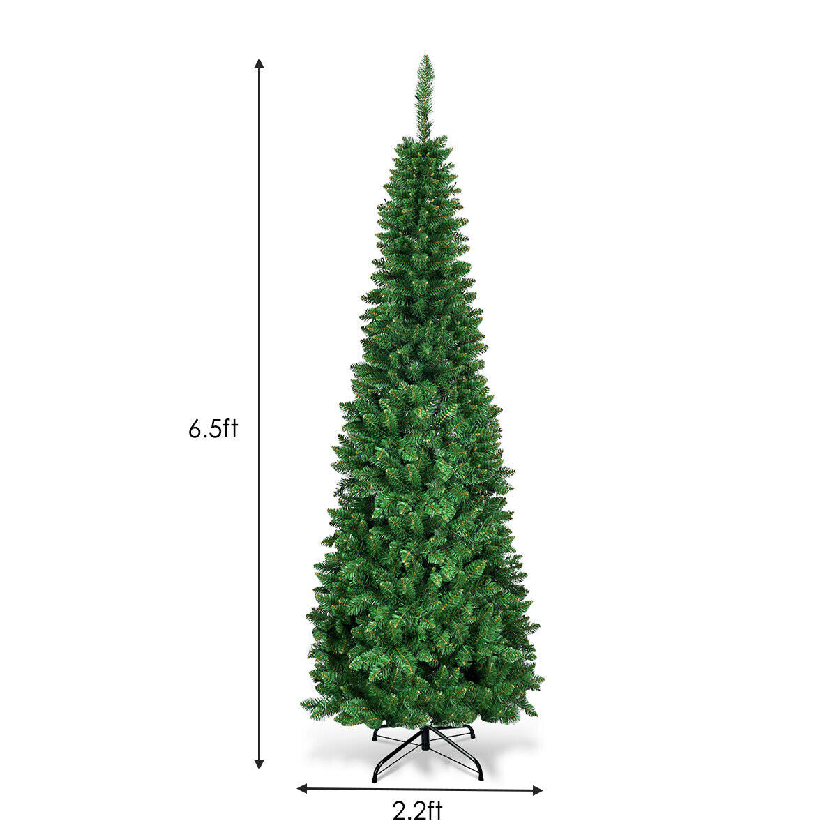 Artificial National Foot Kingswood Fir Pencil Christmas Tree-6.5ft