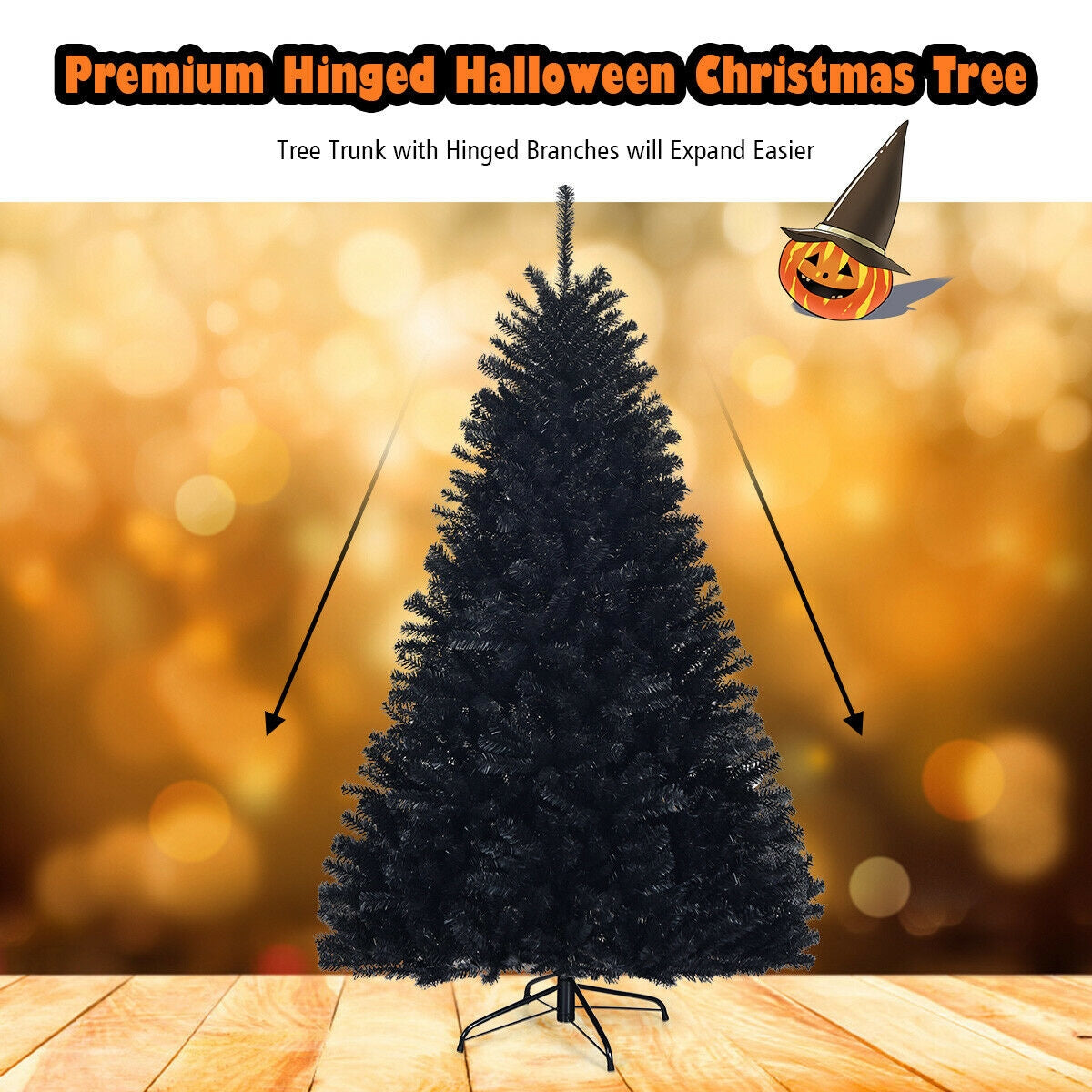 6 Feet Hinged Artificial Halloween Christmas Tree