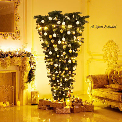 7 Feet Unlit Upside Down Artificial Christmas TreeÂ 