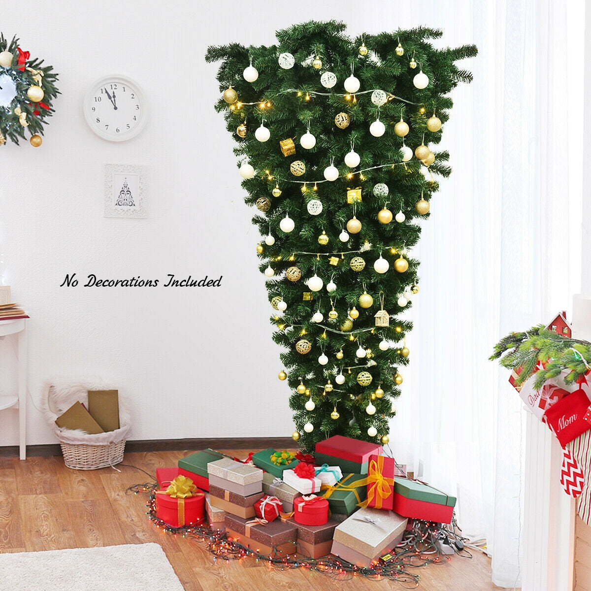 7 Feet Unlit Upside Down Artificial Christmas Tree