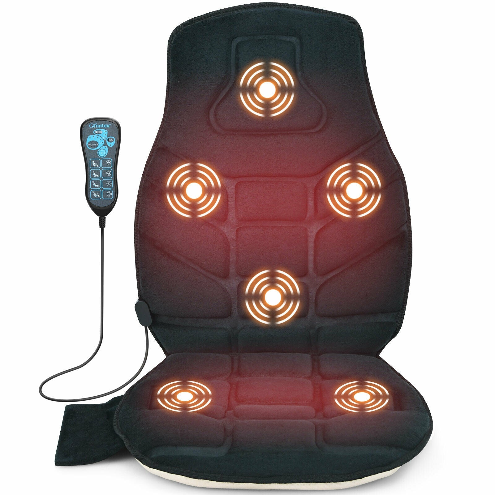 Seat Cushion Massager with Heat and 6 Vibration Motors for HomeÂ 