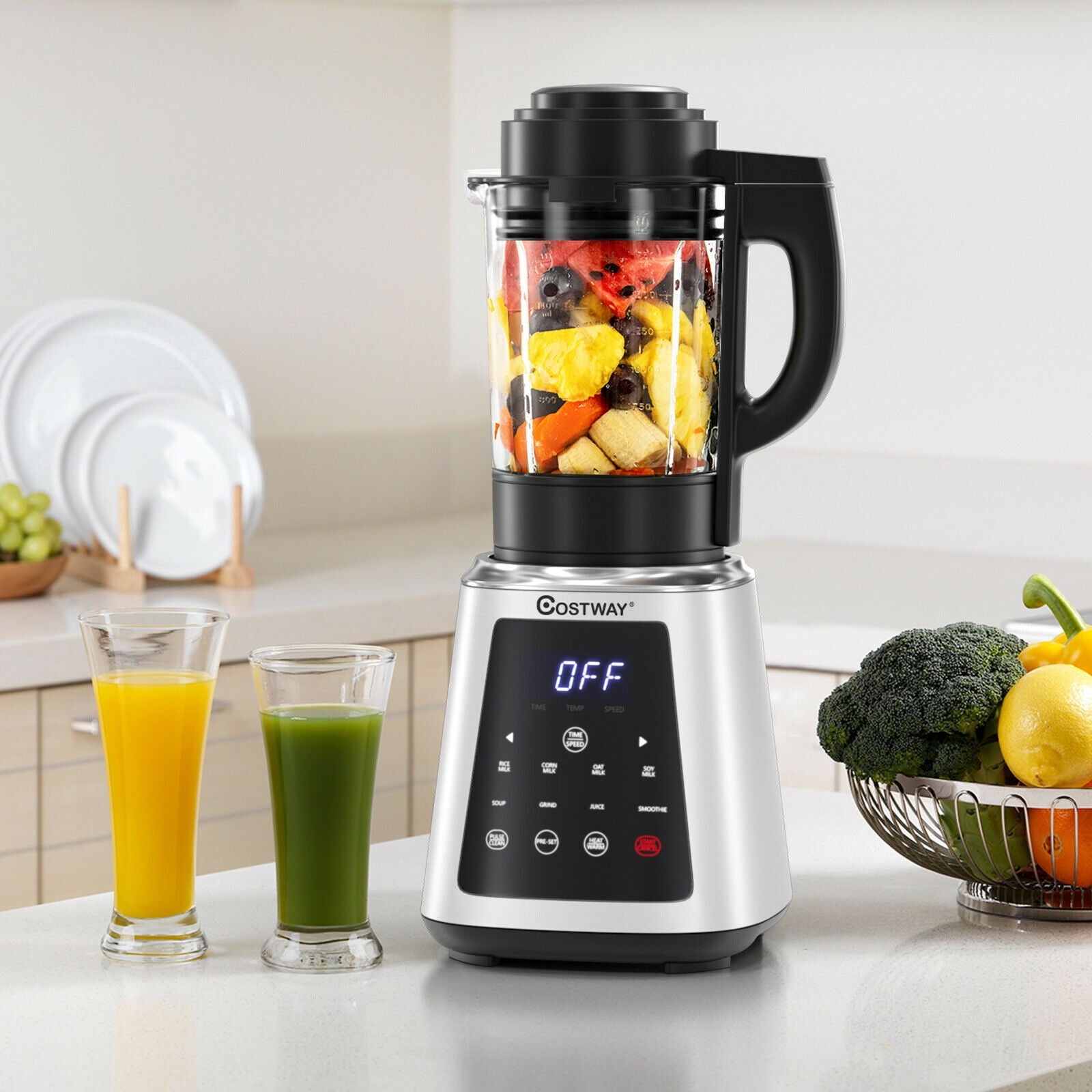 Professional Countertop Blender 8-in-1 Smoothie Soup Blender with TimerÂ 