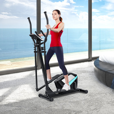 Magnetic Elliptical Machine Cross Trainer with Display Pulse Sensor 8-LevelÂ 