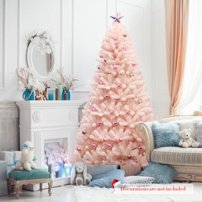 6/7 Feet Artificial Christmas Tree Hinged Full Fir Tree-7 ftÂ 