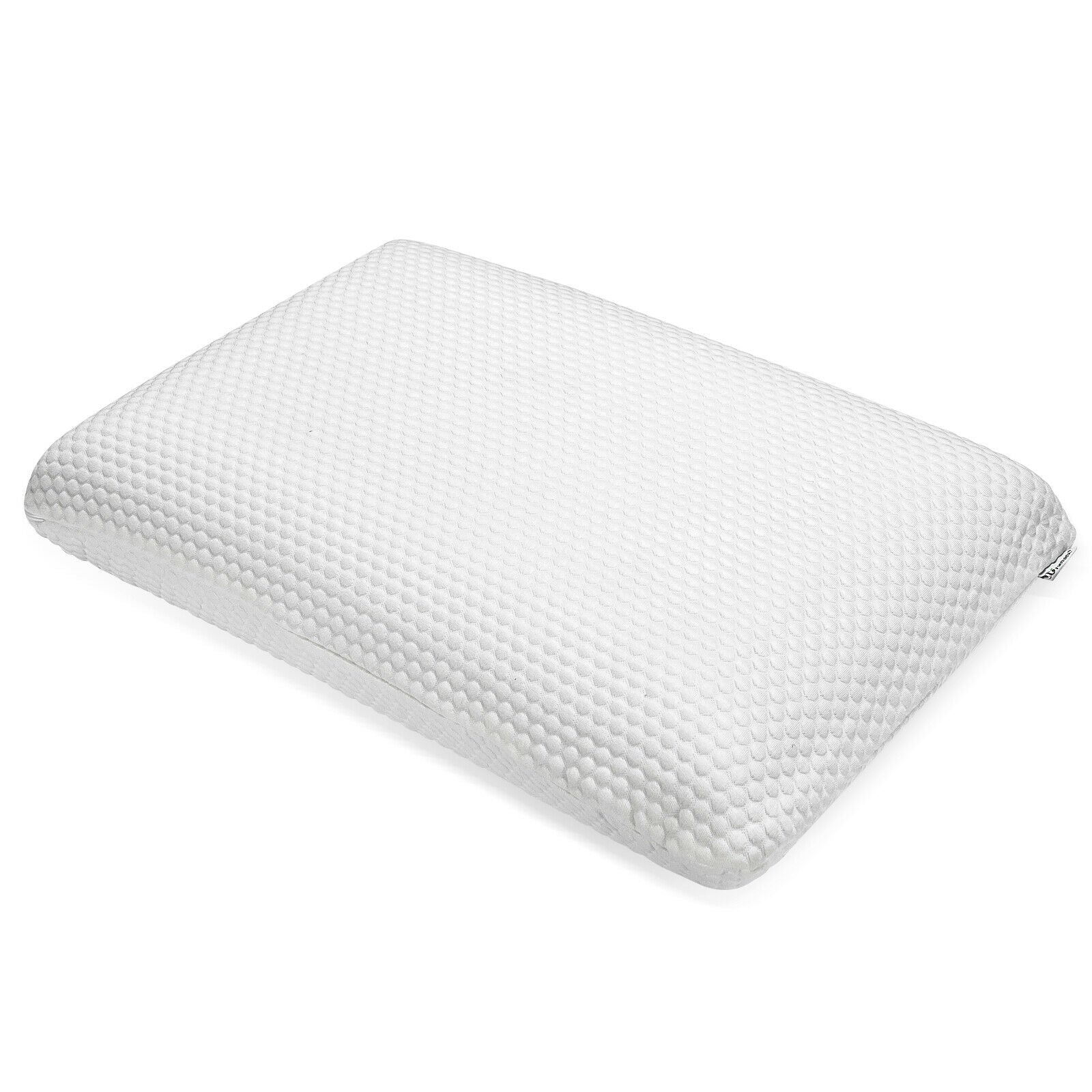 Memory Foam Pillow with Zippered Washable Cover for Back Side Sleepers