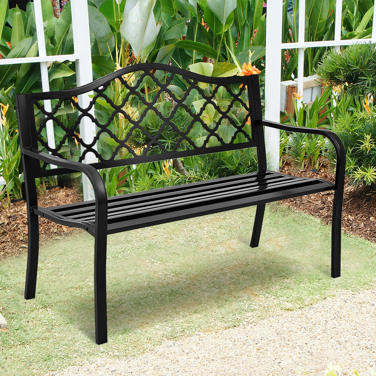 50 Inch Patio Garden Bench LoveseatsÂ 