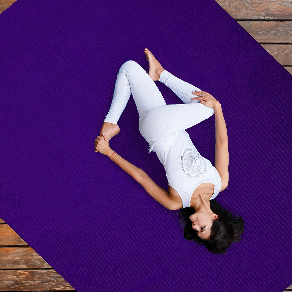 Workout Yoga Mat for Exercise-Purple