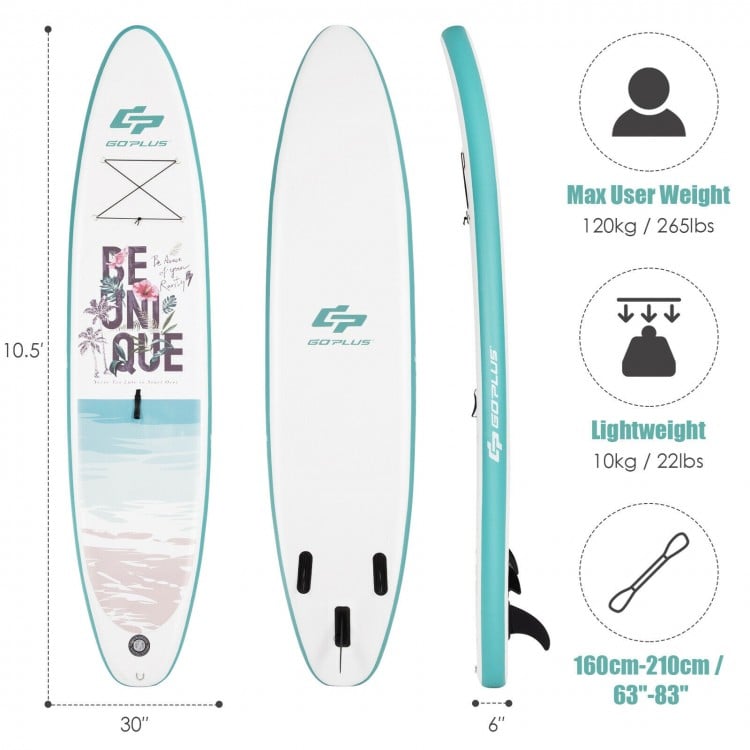 Inflatable Stand Up Paddle Board Surfboard with Aluminum Paddle Pump