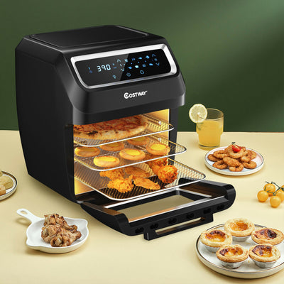 1700W Electric Air Fryer Oven 8-In-1 Barbecue Dryer with Accessories-BlackÂ 