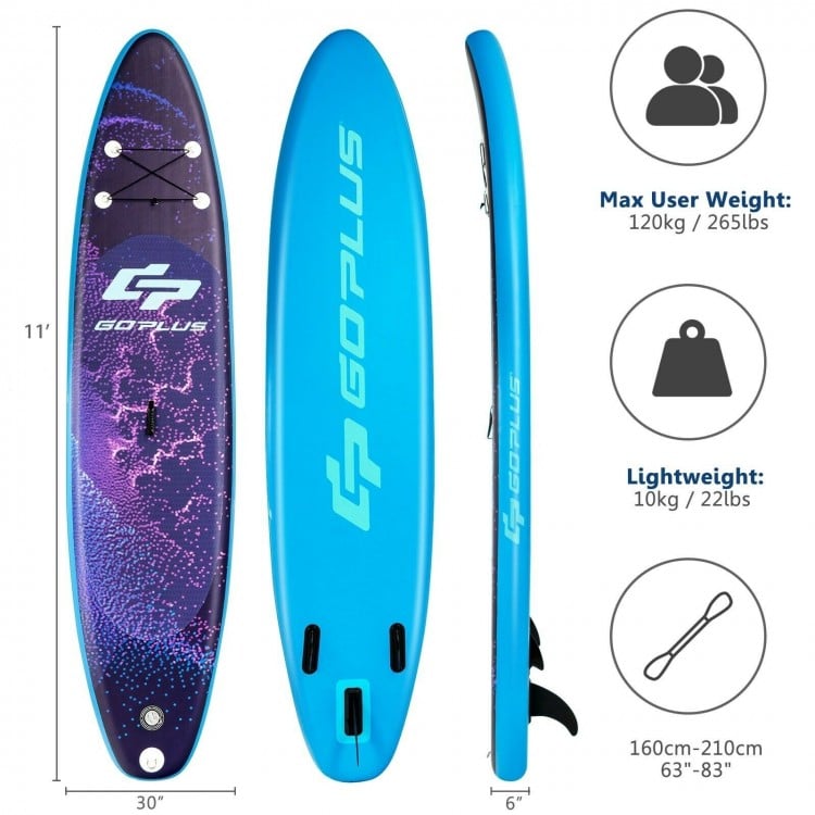 Inflatable Stand Up Paddle Board Surfboard with Bag Aluminum Paddle Pump