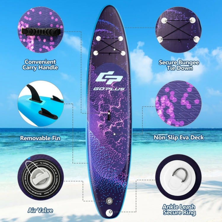 Inflatable Stand Up Paddle Board Surfboard with Bag Aluminum Paddle Pump