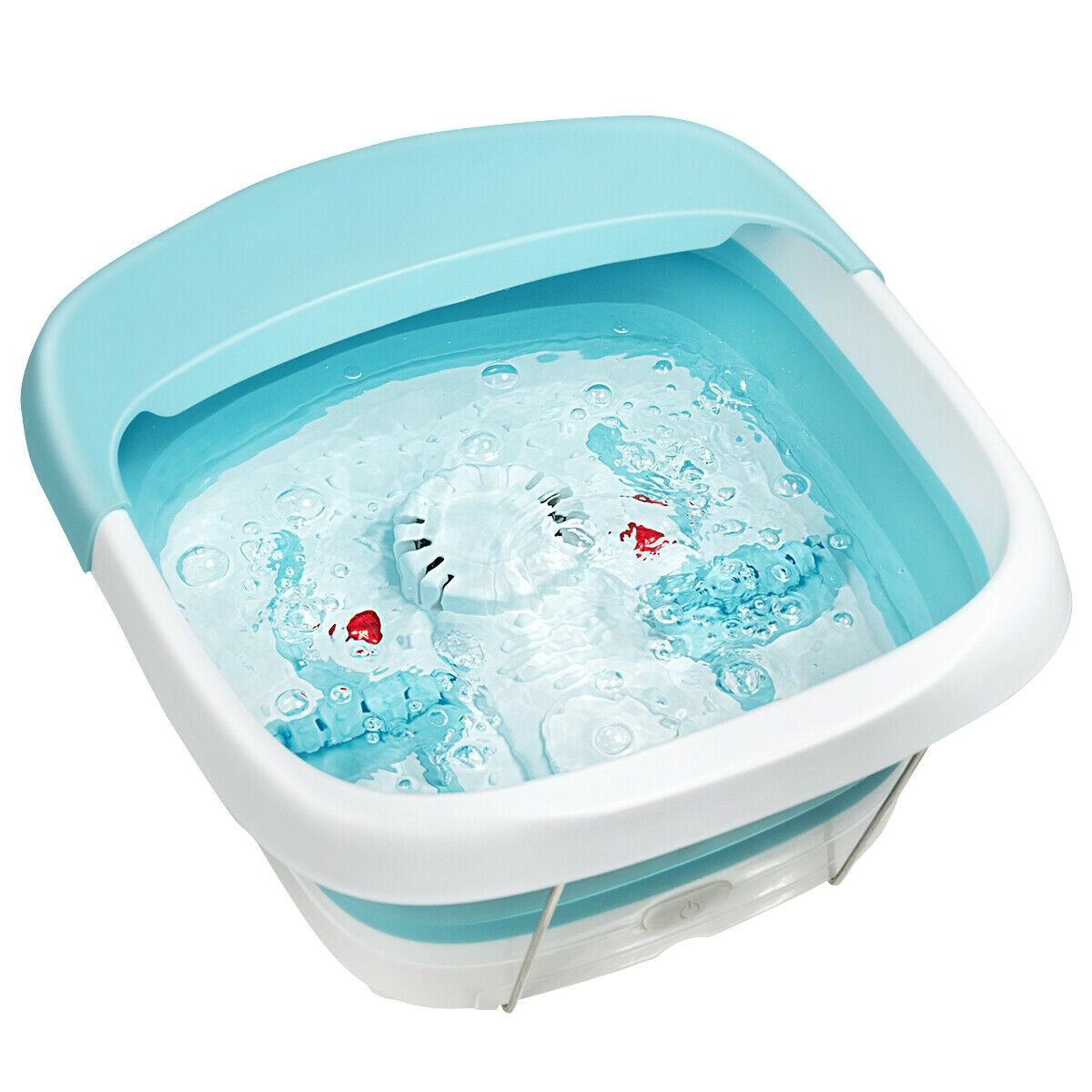 Foot Spa Bath Motorized Massager with Heat Red Light-Green