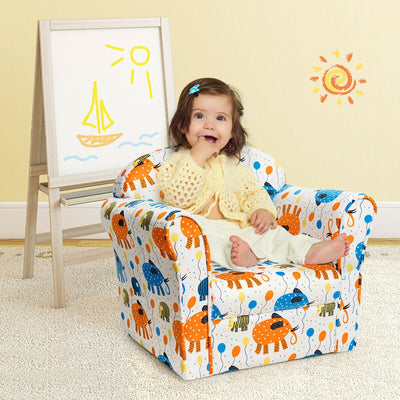 Kids Elephant Upholstered Sofa with ArmrestÂ 