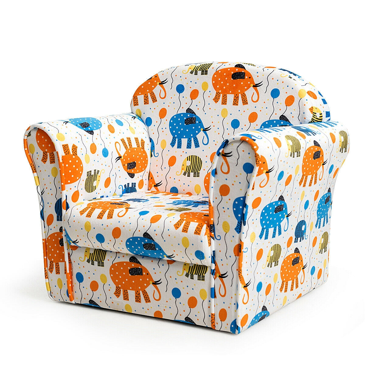 Kids Elephant Upholstered Sofa with Armrest