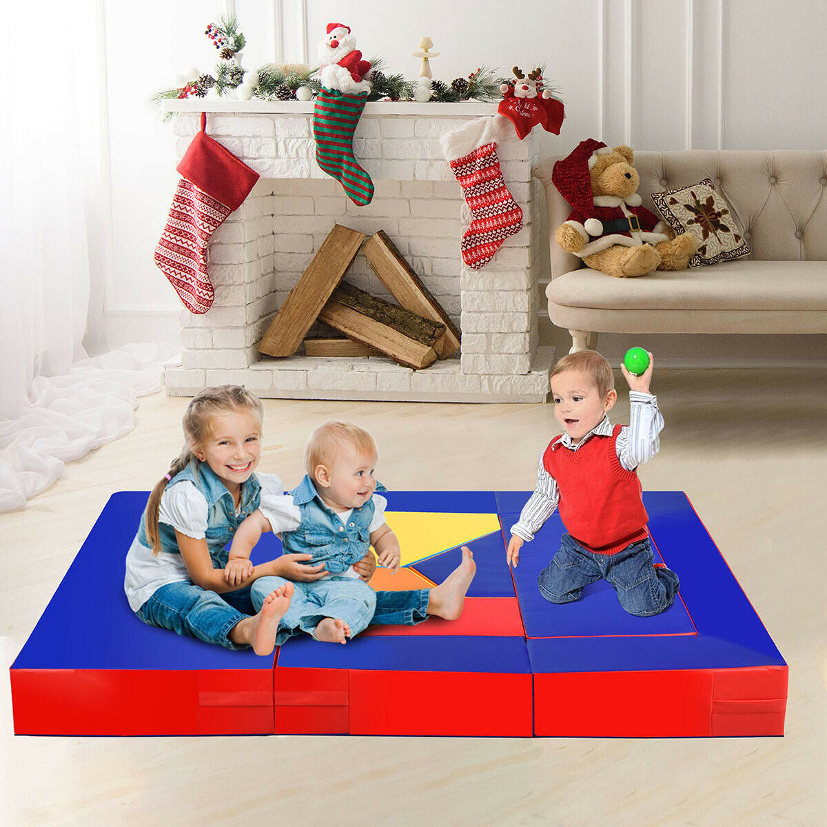 4-in-1 Crawl Climb Foam Shapes Toddler Kids Playset