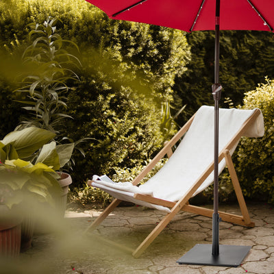 Steel Heavy Duty Patio Market Umbrella Base with 3 Adapters for BackyardÂ 