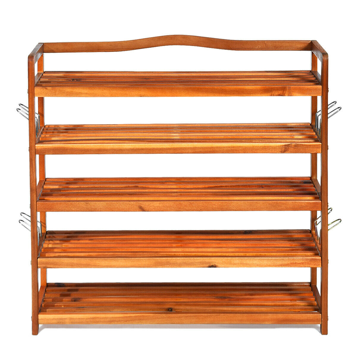 5-Tier Wood Large Shoe Rack Holds up 12-18 Pairs