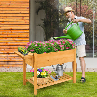 Elevated Planter Box Kit with 8 Grids and Folding TabletopÂ 