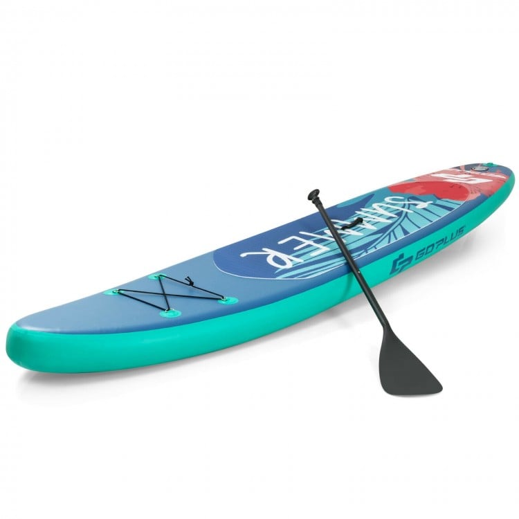 10 Feet Inflatable Stand Up Paddle Board with Backpack Leash Aluminum Paddle