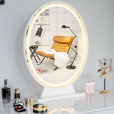 Hollywood Vanity Lighted Makeup Mirror Remote Control 4 Color Dimming-WhiteÂ 
