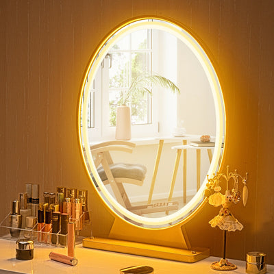 Hollywood Vanity Lighted Makeup Mirror Remote Control 4 Color Dimming-GoldenÂ 