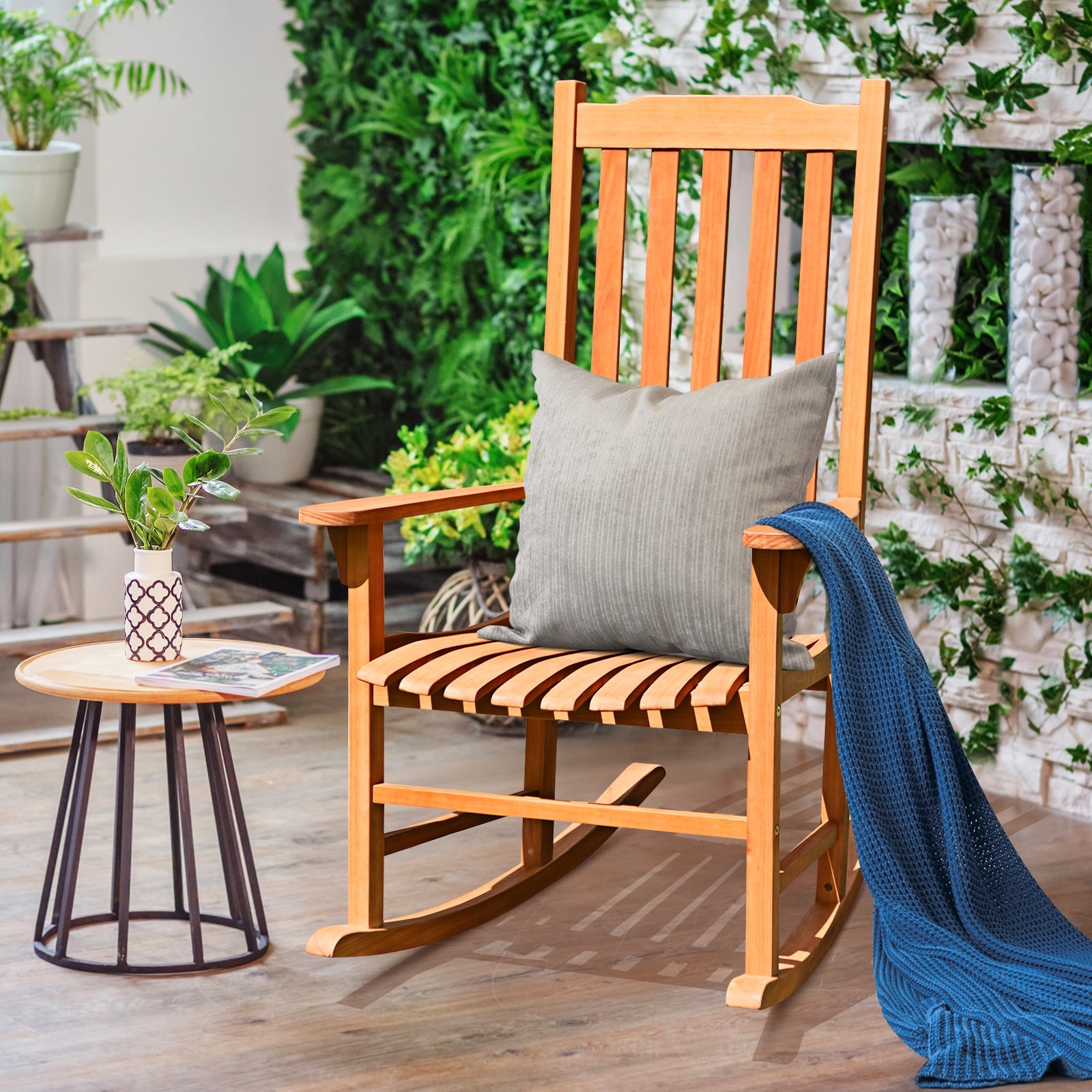 Outdoor Rocking Chair Single Rocker for Patio DeckÂ 