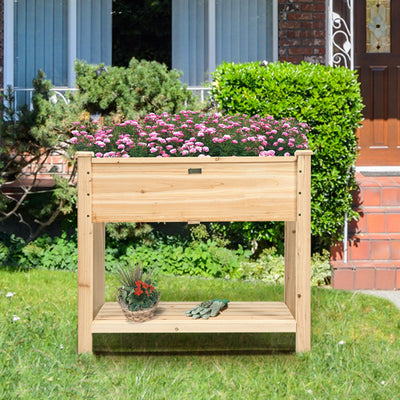 Raised Garden Elevated Wood Planter Box StandÂ 