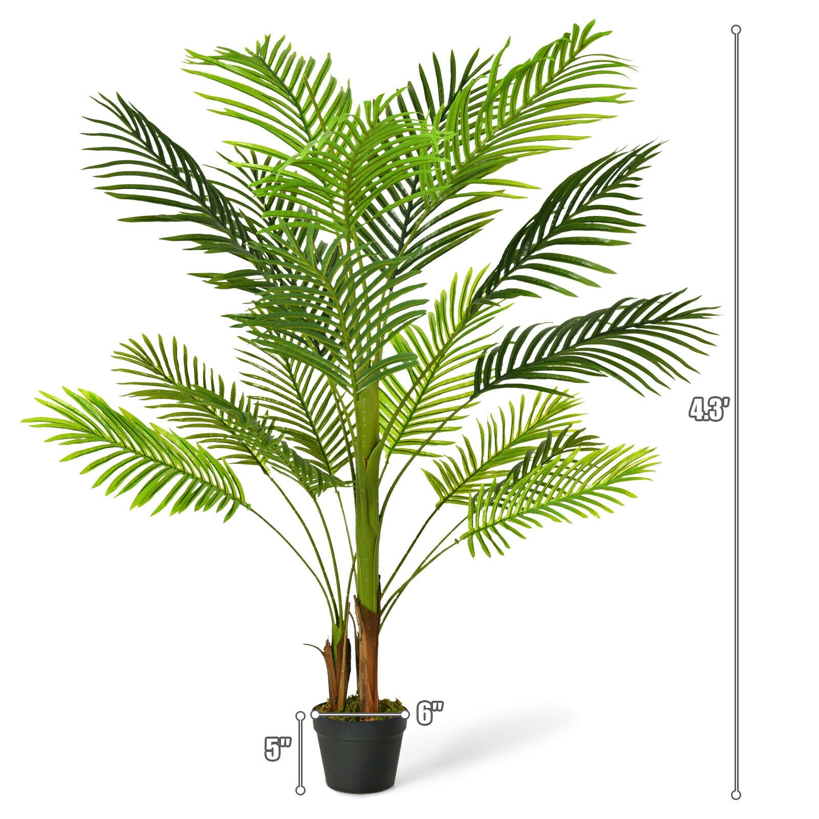 4.3 Feet Indoor Artificial Phoenix Palm Tree Plant