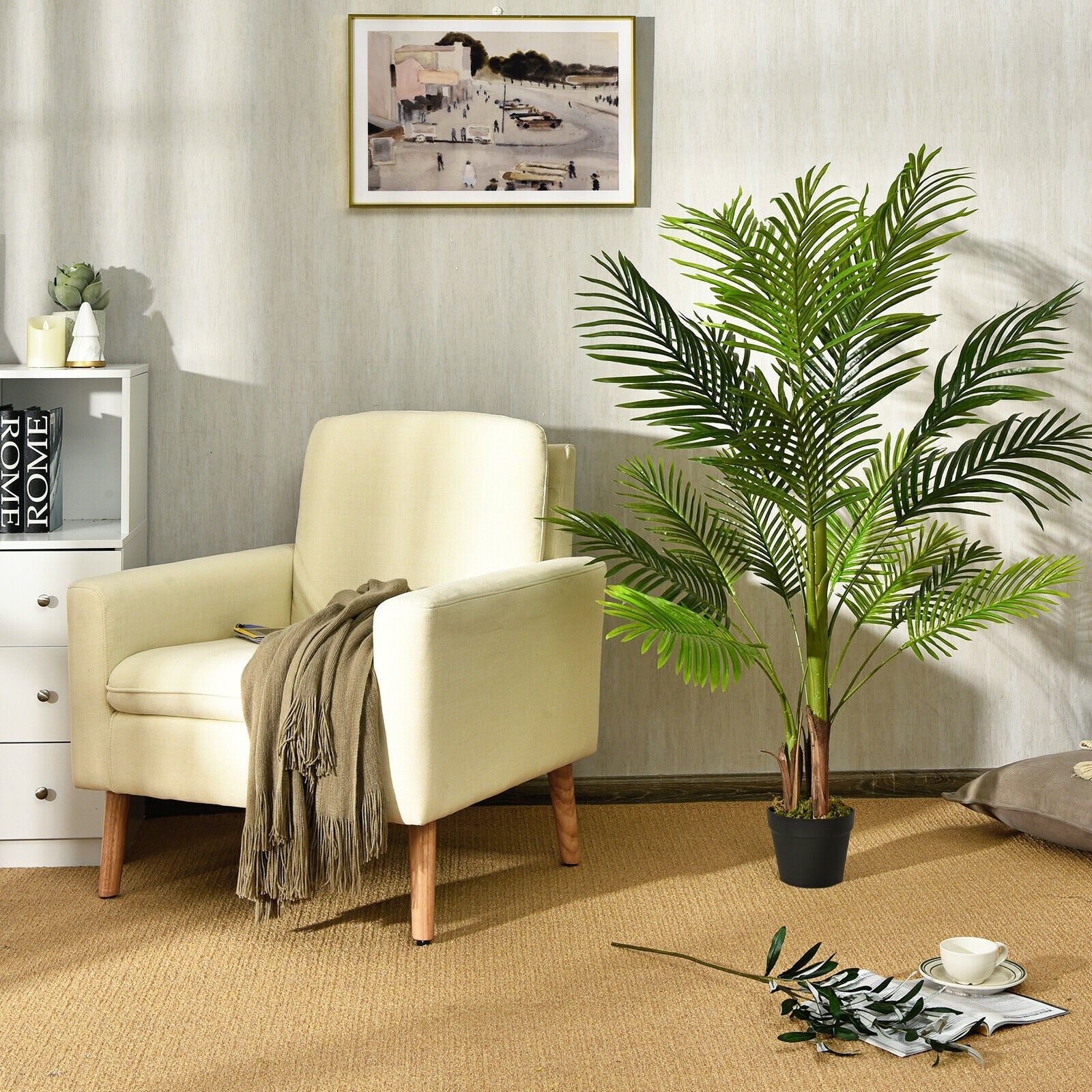 4.3 Feet Indoor Artificial Phoenix Palm Tree PlantÂ 