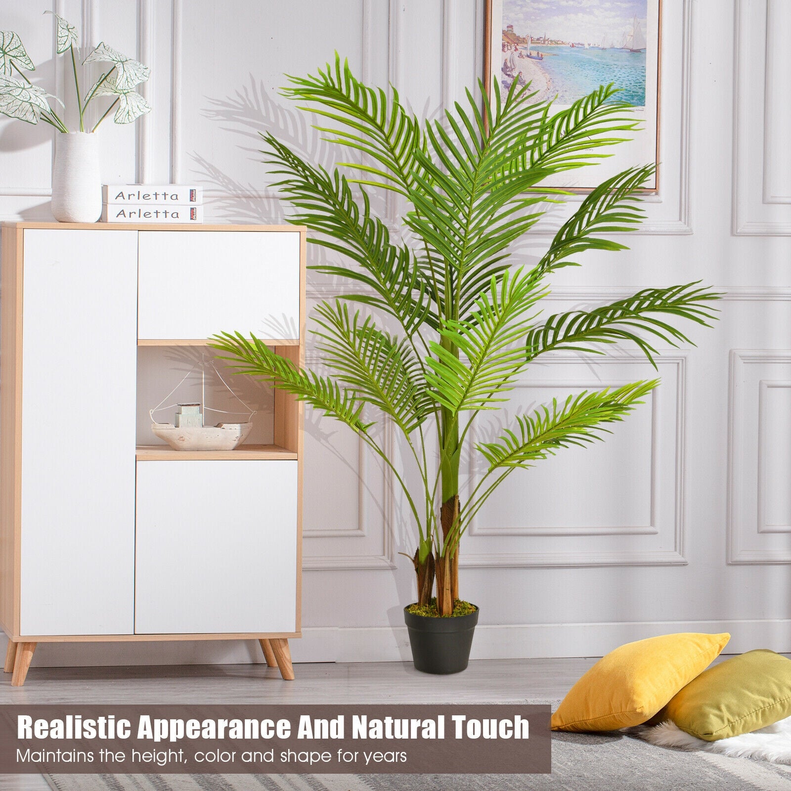 4.3 Feet Indoor Artificial Phoenix Palm Tree Plant